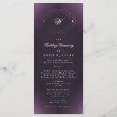 Classic Gold Deko Lila Calligraphy Monogram Programm (Vorderseite)