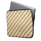 Classic Gold Diagonal Stripe Electronics Bag Laptopschutzhülle (Vorderseite Links)