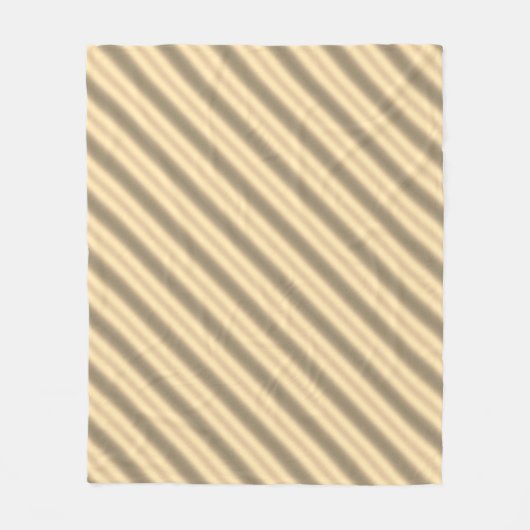 Classic Gold Diagonal Stripe Fleece Blanket (Vorderseite)