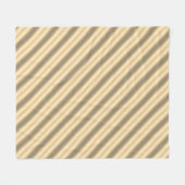 Classic Gold Diagonal Stripe Fleece Blanket (Vorderseite (Horizontal))