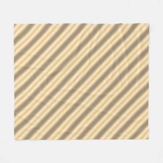 Classic Gold Diagonal Stripe Fleece Blanket (Vorderseite (Horizontal))