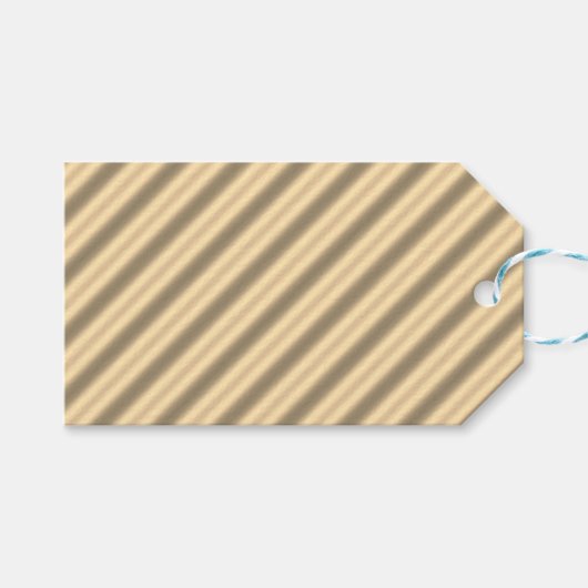 Classic Gold Diagonal Stripe Geschenkmarke Geschenkanhänger (Vorderseite (Horizontal))