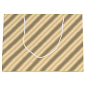 Classic Gold Diagonal Stripe Geschenktasche Große Geschenktüte (Vorderseite)
