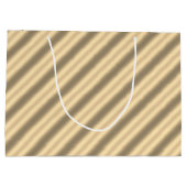 Classic Gold Diagonal Stripe Geschenktasche Große Geschenktüte (Rückseite)