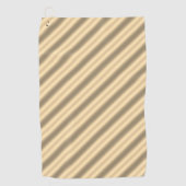 Classic Gold Diagonal Stripe Golf Handtuch (Vorderseite)