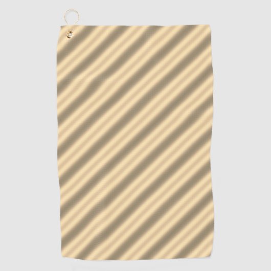 Classic Gold Diagonal Stripe Golf Handtuch (Vorderseite)