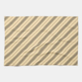 Classic Gold Diagonal Stripe Küchentücher (Horizontal)