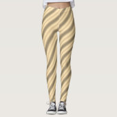 Classic Gold Diagonal Stripe Leggings (Vorderseite)