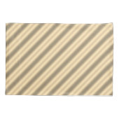Classic Gold Diagonal Stripe Pillowcase Kissenbezug (Rückseite)