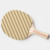 Classic Gold Diagonal Stripe Ping Pong Paddle Tischtennis Schläger (Seitenansicht)