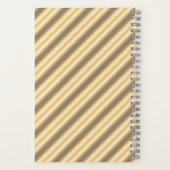 Classic Gold Diagonal Stripe Spiral Notebook Notizblock (Rückseite)