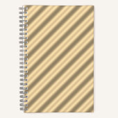 Classic Gold Diagonal Stripe Spiral Notebook Notizblock (Vorderseite)