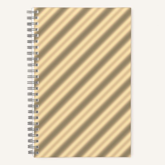 Classic Gold Diagonal Stripe Spiral Notebook Notizblock (Vorderseite)