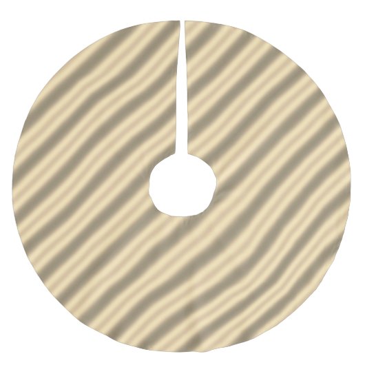 Classic Gold Diagonal Stripe Tree Rock Polyester Weihnachtsbaumdecke (Vorderseite)