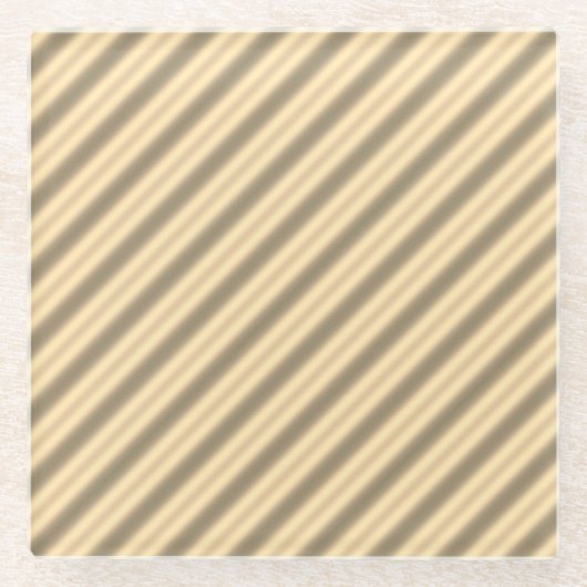 Classic Gold Diagonal Stripe Untersetzer (Vorderseite)