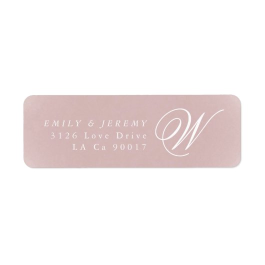 Classic Gold Dusty Rose Pink Monogram Wedding (Vorne)