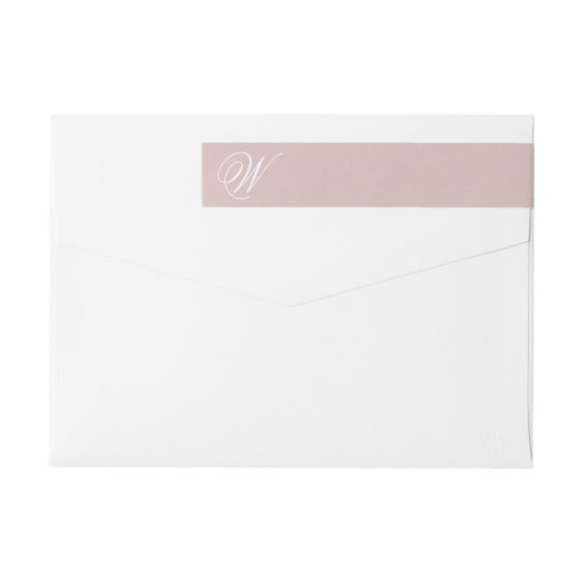 Classic Gold Dusty Rose Pink Monogram Wedding (Rückseite)