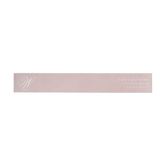 Classic Gold Dusty Rose Pink Monogram Wedding (Person)