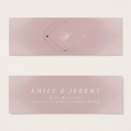 Classic Gold Dusty Rose Pink Monogram Wedding