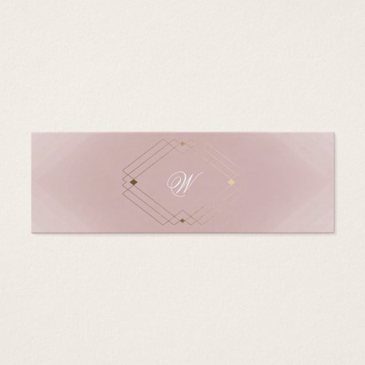 Classic Gold Dusty Rose Pink Monogram Wedding (Vorderseite)