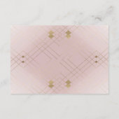 Classic Gold Dusty Rose Pink Monogram Wedding Begleitkarte (Rückseite)