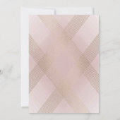 Classic Gold Dusty Rose Pink Monogram Wedding Einladung (Rückseite)