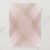 Classic Gold Dusty Rose Pink Monogram Wedding Menükarte (Rückseite)