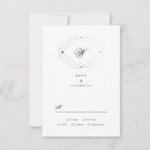 Classic Gold Dusty Rose Pink Monogram Wedding