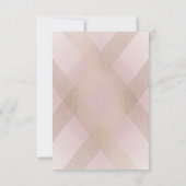 Classic Gold Dusty Rose Pink Monogram Wedding RSVP Karte (Rückseite)