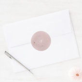 Classic Gold Dusty Rose Pink Monogram Wedding Runder Aufkleber (Umschlag)