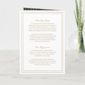 Classic Gold Elegante Wedding Einladung (Rückseite)