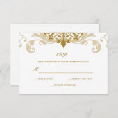 Classic Gold Farbe Rodelbahn mit Aussicht RSVP Karte (Vorne/Hinten)