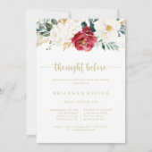 Classic Gold Floral Night Before Probe Dinner Einladung (Vorderseite)