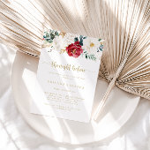 Classic Gold Floral Night Before Probe Dinner Einladung