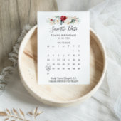 Classic Gold Floral Save the Date Calendar