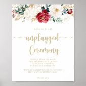 Classic Gold Floral Unplugged Zeremonieling Poster (Vorne)