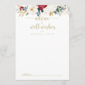 Classic Gold Floral Wedding Well wünscht Hinweiskarte (Vorderseite)