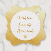 Classic Gold Foil - Individuell gestaltbare Foil F Geschenkanhänger (Rückseite)