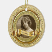 Classic Gold Foto Frame Elegantes Banner Gelb Keramik Ornament (Links)