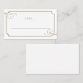 Classic Gold Frame Luxury Wedding Platzkarte (Vorne/Hinten)