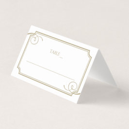 Classic Gold Frame Luxury Wedding Platzkarte Visitenkarten