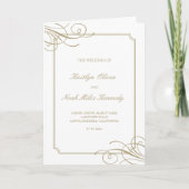Classic Gold Frame Luxury Wedding Programm (Vorderseite)
