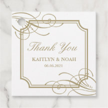 Classic Gold Frame Luxury Wedding Vielen Dank