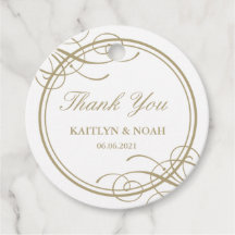 Classic Gold Frame Luxury Wedding Vielen Dank