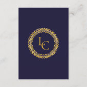 Classic Gold Frame Royal Wedding Details Begleitkarte (Rückseite)