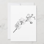 Classic Gold Frame Weißes Orchid BW-Brautparty Einladung (Rückseite)