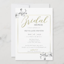 Classic Gold Frame Weißes Orchid BW-Brautparty