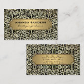 Classic Gold Frame Ziermuster Visitenkarte (Vorne/Hinten)