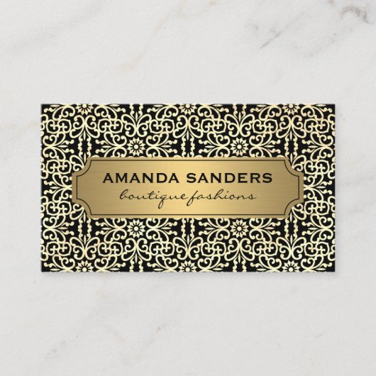 Classic Gold Frame Ziermuster Visitenkarte (Vorderseite)