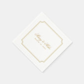 Classic Gold Gastgeschenk Hochzeit Dekoration Serviette (Ecke)